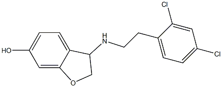 3-{[2-(2,4-dichlorophenyl)ethyl]amino}-2,3-dihydro-1-benzofuran-6-ol Struktur