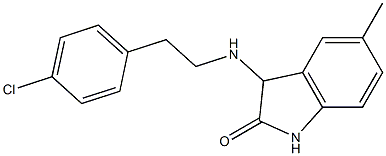 3-{[2-(4-chlorophenyl)ethyl]amino}-5-methyl-2,3-dihydro-1H-indol-2-one Struktur