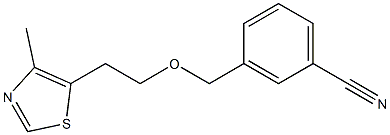 3-{[2-(4-methyl-1,3-thiazol-5-yl)ethoxy]methyl}benzonitrile Struktur