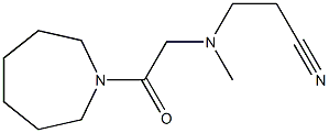 3-{[2-(azepan-1-yl)-2-oxoethyl](methyl)amino}propanenitrile Struktur