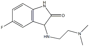 3-{[2-(dimethylamino)ethyl]amino}-5-fluoro-2,3-dihydro-1H-indol-2-one Struktur