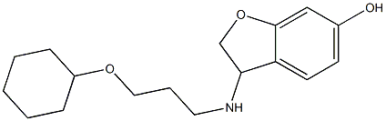 3-{[3-(cyclohexyloxy)propyl]amino}-2,3-dihydro-1-benzofuran-6-ol Struktur