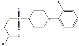 3-{[4-(2-chlorophenyl)piperazine-1-]sulfonyl}propanoic acid Struktur