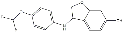 3-{[4-(difluoromethoxy)phenyl]amino}-2,3-dihydro-1-benzofuran-6-ol Struktur