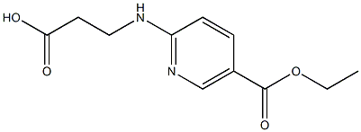 3-{[5-(ethoxycarbonyl)pyridin-2-yl]amino}propanoic acid Struktur