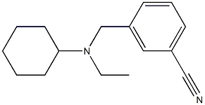 3-{[cyclohexyl(ethyl)amino]methyl}benzonitrile Struktur