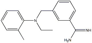 3-{[ethyl(2-methylphenyl)amino]methyl}benzene-1-carboximidamide Struktur