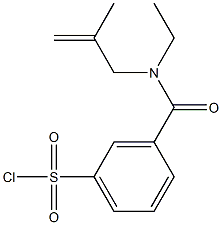 3-{[ethyl(2-methylprop-2-enyl)amino]carbonyl}benzenesulfonyl chloride Struktur