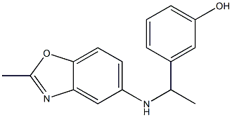 3-{1-[(2-methyl-1,3-benzoxazol-5-yl)amino]ethyl}phenol Struktur