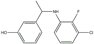 3-{1-[(3-chloro-2-fluorophenyl)amino]ethyl}phenol Struktur