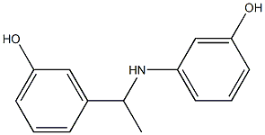 3-{1-[(3-hydroxyphenyl)amino]ethyl}phenol Struktur