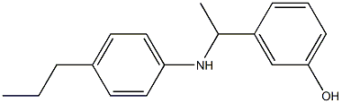 3-{1-[(4-propylphenyl)amino]ethyl}phenol Struktur