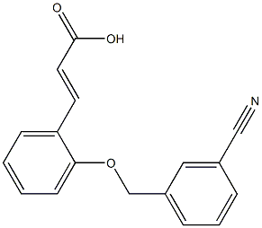 3-{2-[(3-cyanophenyl)methoxy]phenyl}prop-2-enoic acid Struktur