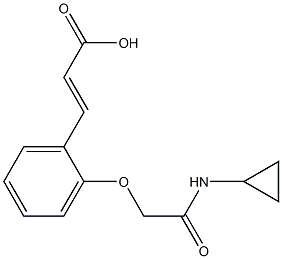 3-{2-[(cyclopropylcarbamoyl)methoxy]phenyl}prop-2-enoic acid Struktur