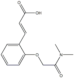 3-{2-[(dimethylcarbamoyl)methoxy]phenyl}prop-2-enoic acid Struktur