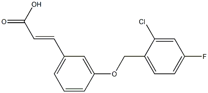 3-{3-[(2-chloro-4-fluorophenyl)methoxy]phenyl}prop-2-enoic acid Struktur