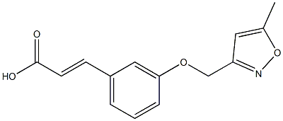 3-{3-[(5-methyl-1,2-oxazol-3-yl)methoxy]phenyl}prop-2-enoic acid Struktur