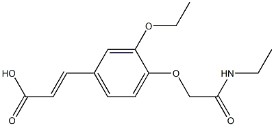 3-{3-ethoxy-4-[(ethylcarbamoyl)methoxy]phenyl}prop-2-enoic acid Struktur