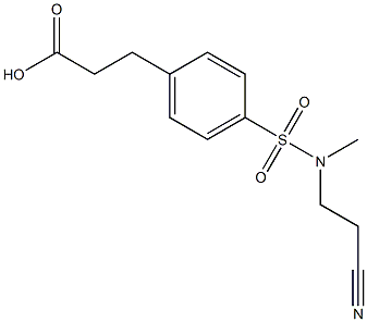 3-{4-[(2-cyanoethyl)(methyl)sulfamoyl]phenyl}propanoic acid Struktur