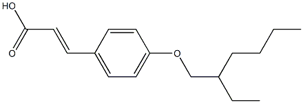 3-{4-[(2-ethylhexyl)oxy]phenyl}prop-2-enoic acid Struktur