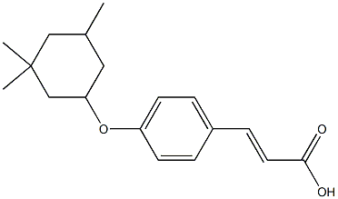 3-{4-[(3,3,5-trimethylcyclohexyl)oxy]phenyl}prop-2-enoic acid Struktur