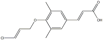 3-{4-[(3-chloroprop-2-en-1-yl)oxy]-3,5-dimethylphenyl}prop-2-enoic acid Struktur