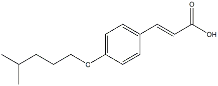 3-{4-[(4-methylpentyl)oxy]phenyl}prop-2-enoic acid Struktur