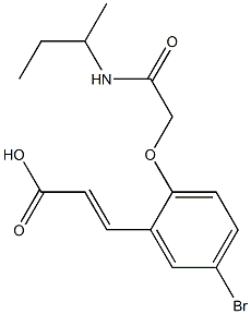 3-{5-bromo-2-[(butan-2-ylcarbamoyl)methoxy]phenyl}prop-2-enoic acid Struktur