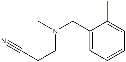 3-{methyl[(2-methylphenyl)methyl]amino}propanenitrile Struktur