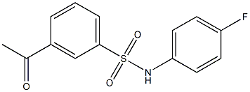 3-acetyl-N-(4-fluorophenyl)benzene-1-sulfonamide Struktur