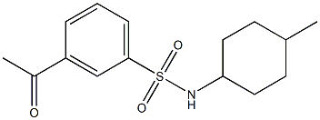 3-acetyl-N-(4-methylcyclohexyl)benzene-1-sulfonamide Struktur