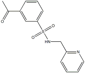 3-acetyl-N-(pyridin-2-ylmethyl)benzene-1-sulfonamide Struktur