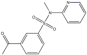 3-acetyl-N-methyl-N-(pyridin-2-yl)benzene-1-sulfonamide Struktur