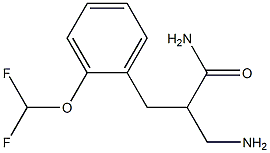 3-amino-2-{[2-(difluoromethoxy)phenyl]methyl}propanamide Struktur