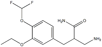 3-amino-2-{[4-(difluoromethoxy)-3-ethoxyphenyl]methyl}propanamide Struktur