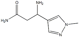 3-amino-3-(1-methyl-1H-pyrazol-4-yl)propanamide Struktur