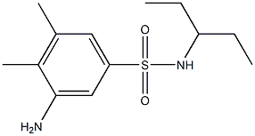 3-amino-4,5-dimethyl-N-(pentan-3-yl)benzene-1-sulfonamide Struktur