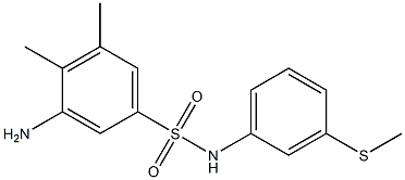 3-amino-4,5-dimethyl-N-[3-(methylsulfanyl)phenyl]benzene-1-sulfonamide Struktur