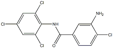 3-amino-4-chloro-N-(2,4,6-trichlorophenyl)benzamide Struktur