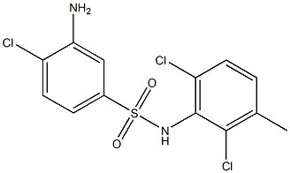 3-amino-4-chloro-N-(2,6-dichloro-3-methylphenyl)benzene-1-sulfonamide Struktur