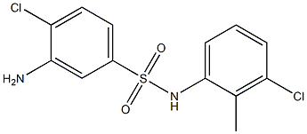 3-amino-4-chloro-N-(3-chloro-2-methylphenyl)benzene-1-sulfonamide Struktur