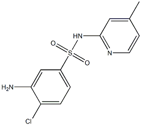 3-amino-4-chloro-N-(4-methylpyridin-2-yl)benzene-1-sulfonamide Struktur