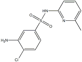 3-amino-4-chloro-N-(6-methylpyridin-2-yl)benzene-1-sulfonamide Struktur