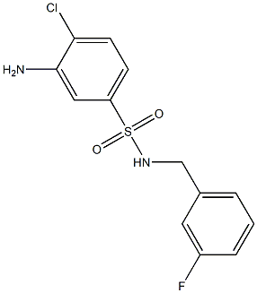 3-amino-4-chloro-N-[(3-fluorophenyl)methyl]benzene-1-sulfonamide Struktur