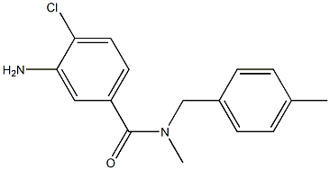 3-amino-4-chloro-N-methyl-N-[(4-methylphenyl)methyl]benzamide Struktur