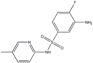 3-amino-4-fluoro-N-(5-methylpyridin-2-yl)benzene-1-sulfonamide Struktur