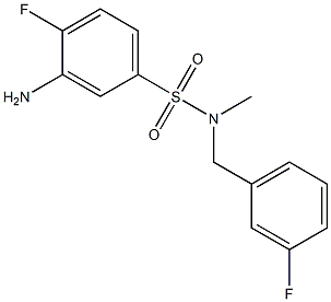 3-amino-4-fluoro-N-[(3-fluorophenyl)methyl]-N-methylbenzene-1-sulfonamide Struktur