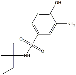 3-amino-4-hydroxy-N-(2-methylbutan-2-yl)benzene-1-sulfonamide Struktur