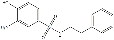 3-amino-4-hydroxy-N-(2-phenylethyl)benzene-1-sulfonamide Struktur