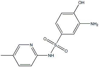 3-amino-4-hydroxy-N-(5-methylpyridin-2-yl)benzene-1-sulfonamide Struktur